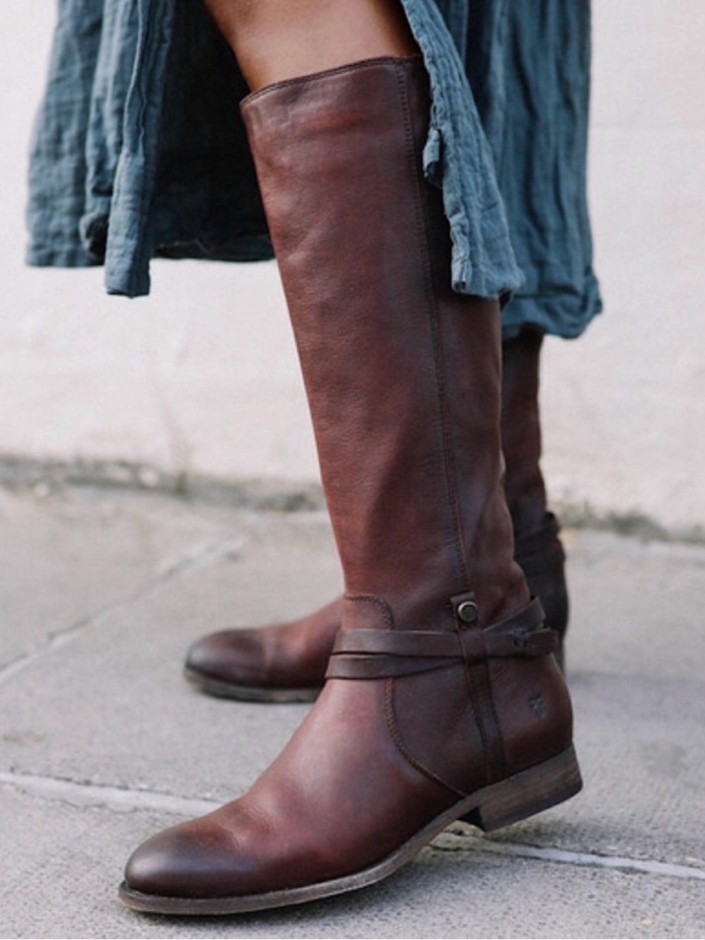 Frye Tall Brown Leather Over-the-Knee Riding Boots